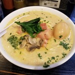 塩そば専門店 桑ばら - マッシュルーム ベーコン オニオンヌードル