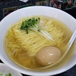塩そば専門店 桑ばら - 釣師セキネさんの鰹タタキ丼と塩かけそばの定食