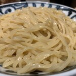 伝丸 - 二種の節・肉つけ麺 大盛 麺アップ