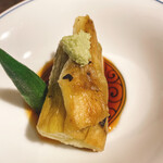 谷中の雀 - 胡麻豆腐に焼き茄子