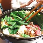 谷中の雀 - 松茸すき焼き