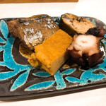 うを徳 - 根室のさんま･長良川の鮎･鮎のすり身の玉子焼き･明石の煮蛸