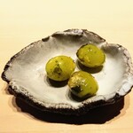 鮨 唐島 - 新物の焼き銀杏、熊本