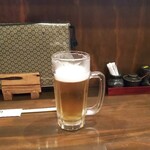 うなぎの豊川 - 生中　我慢出来ずに飲んじゃいました(笑)