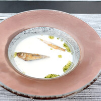 ルアン 鮒鶴京都鴨川リゾート - ヴィシソワーズ 稚鮎のセモリナ粉姿揚げと共に