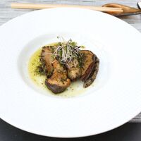 ルアン 鮒鶴京都鴨川リゾート - 鮑4時間蒸しのムニエル ハーブバターソース