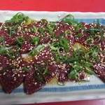 炭火焼肉 てんぐ - ラスト！！　生キモ