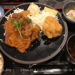 多良々 - ズワイガニコロッケと生姜焼きのセット定食 1,400円