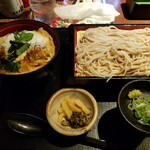 徳樹庵 - ミニひれカツ丼+ざるそば