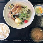 にんぎょう町　谷崎 - 唐揚げ定食（油淋鶏）