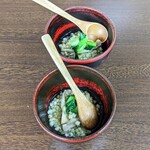 石臼挽き蕎麦香房 山の実 - お通し（そば粥）