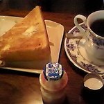 光林 - モーニングセット400円ここにゆで卵が付きます(トースト一口かじってしまいました)（笑）