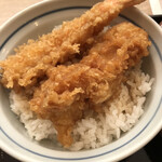 十割そば会 - 鶏天と海老天の多め丼