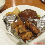 辰五郎 - ハンバーグと若鶏の鉄板焼き　のアップ