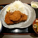 とんかつ大町 - 元帥かつ定食(ロース)