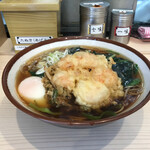 そばの神田 東一屋 - アサソバビンボー！　
      朝そば＋えびかき揚げ！