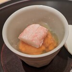 Oryouri Katsushi - 焼きナスのムース、毛ガニ・バフンウニ
