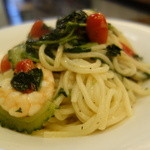 PASTAVOLA - ゴーヤとモロヘイヤのオイルパスタ