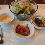 アチェーロ - 本日の前菜３種とサラダの盛り合わせ