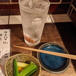 ひとひら - 初砲は梅干しサワーから。