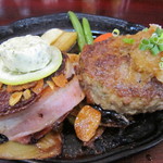 和牛ベーコン巻とおろしハンバーグ