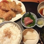 彦膳 - （ランチ）カジキマグロと豚のフライ