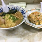 向日葵 - 塩ラーメン半チャンセット