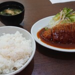 洋食の朝日 - ビフカツ定食