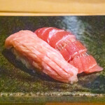 h Sushi Fukuju - 大トロ、赤身