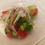 インペリアルバイキング サール - スモークマグロとオクラの冷製パスタ