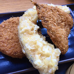 Kinosaki Udon - Ham Cutlet + Pumpkin Tempura + Fried Horse Mackerel