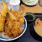 Sakanaya Shokudou Urokojuu - 天丼。見た目は好いのだが。