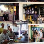 たんぽぽ - 店内の壁には一面、お客さん達と記念撮影した沢山の写真が貼られています。