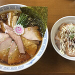 白河中華そば 葵 - チャーシュー麺＆ミニチャーシュー丼