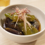 トンテキ食堂8 - なすとピーマンの焼浸し(300円)