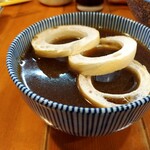 らーめん森や。 - ちょい辛ざる中華-スープ割車麩増し