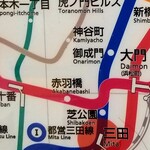 カフェ麻布にしむら - 路線図。