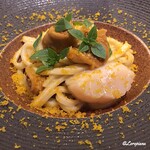 カーサ・デル・チーボ - 帆立貝柱と海鞘のBavette