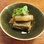 クーリエール - 秋刀魚 白イチジク フォアグラ 貝を利かせた出汁 バラカ（チーズ）