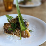 Aso うぶやま キュッフェ - 鹿肉のトマトクリームパスタ