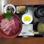 Oomanzoku - 3色マグロ丼…3400円