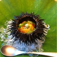 和田倉 - 京都の雲丹先付。クラゲが下に入ってる。