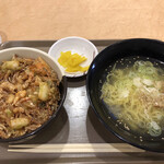 北のたまゆら - 海鮮かき揚げ丼セット(塩ラーメン)