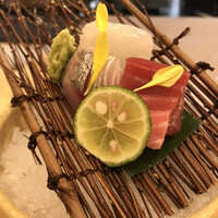 日本料理 直 - いちみ鯛、山口真鯵、生本マグロ