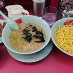ra-menyamaokaya - 醤油つけ麺、小ライス、餃子