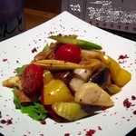 帆立と彩り野菜のソテー　－オイスターソース－