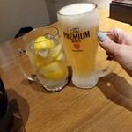 Ohakobune - 凍りレモンサワーと生ビール