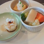 川崎日航ホテル カフェレストラン「ナトゥーラ」 - エビシュウマイ、ばら肉のポトフ、揚げ出し豆腐