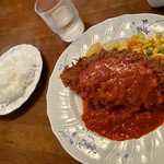 サンマロン - メンチカツ@1,100円(税込)+ライス@200円(税込)