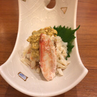 おいしい寿し 札幌 利和 - 毛蟹小鉢味噌和え